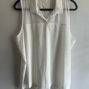 Nike White Sleeveless Blouse Dri Fit Sz XL